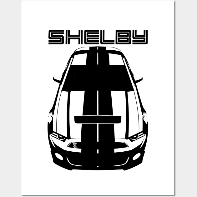 Mustang Shelby GT500 2013-2014 - Black lines Wall Art by V8social